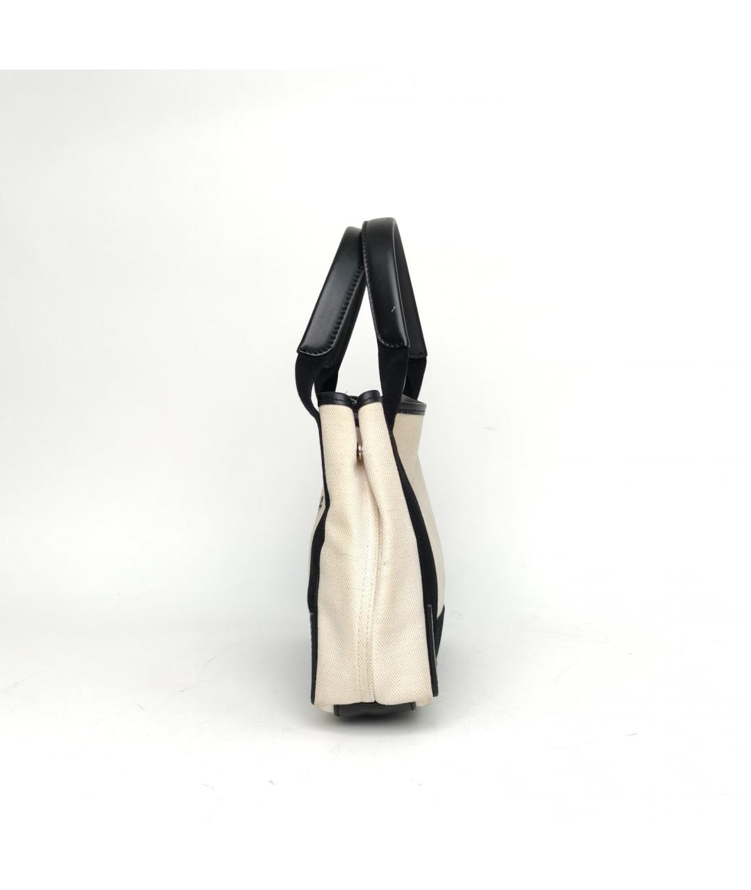 BALENCIAGA Бежевая тканевая сумка с короткими ручками, фото 3