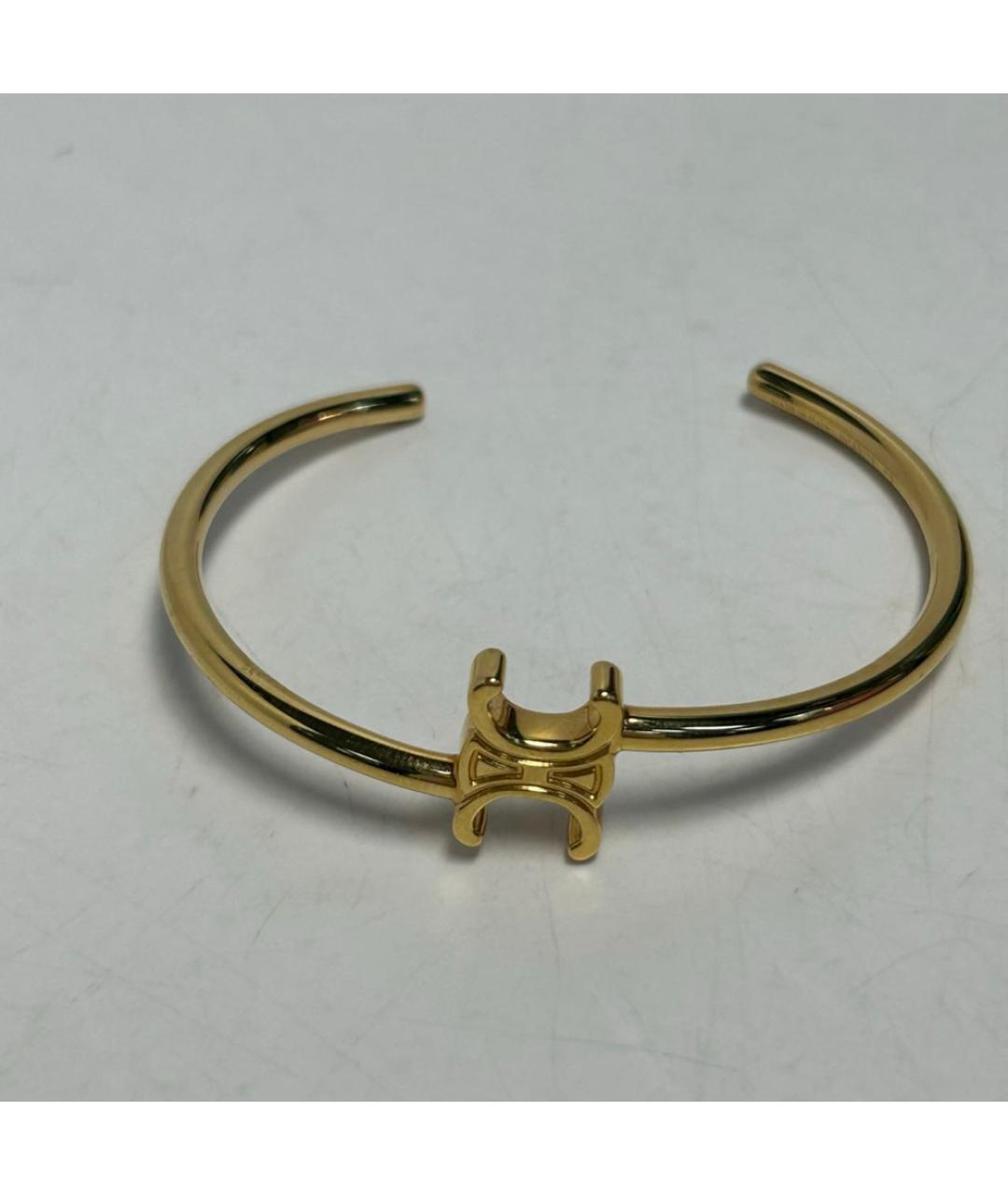 CELINE Золотой металлический браслет, фото 2