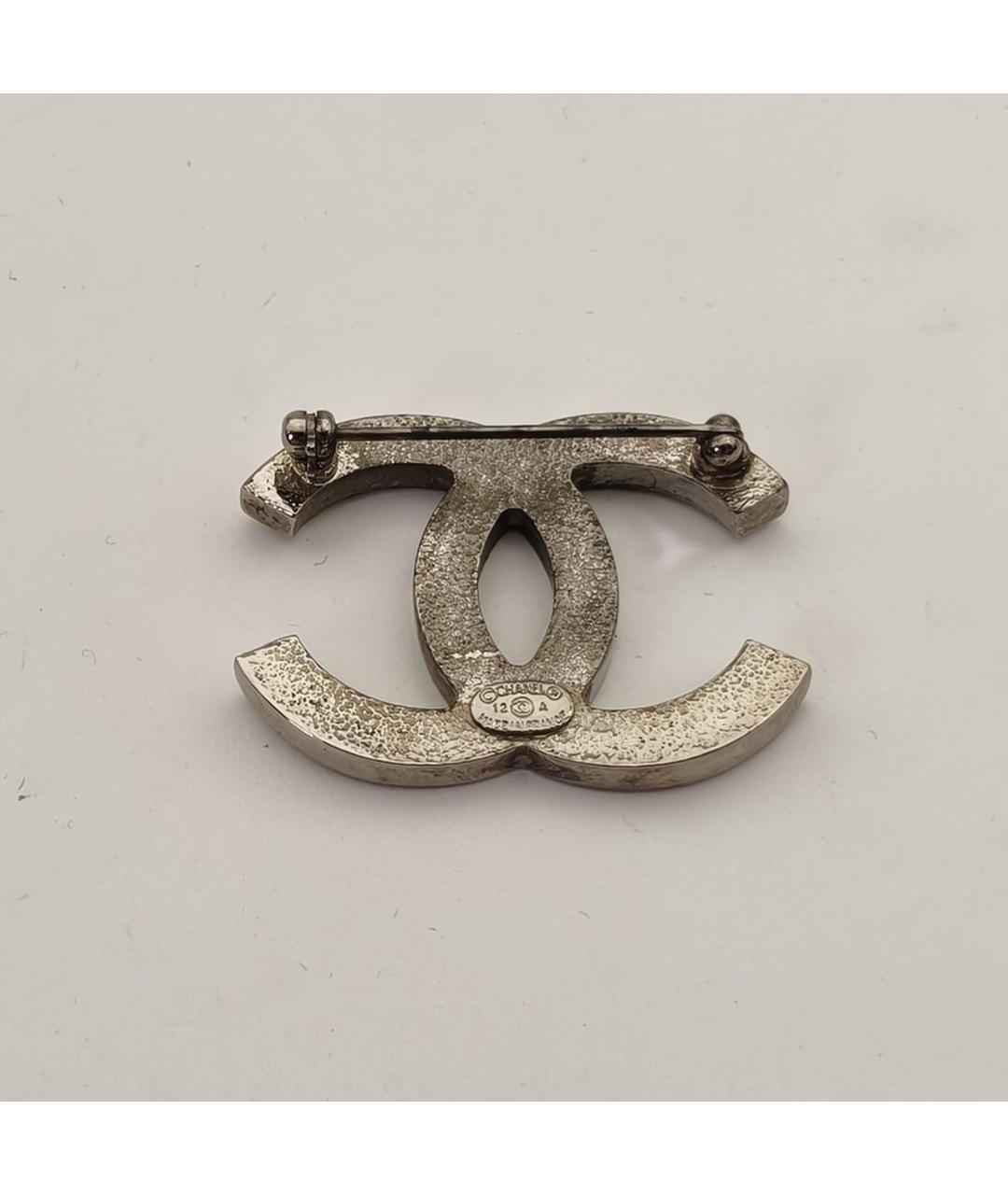 CHANEL Серебряная металлическая булавка / брошь, фото 4