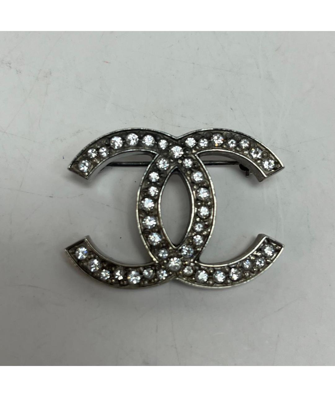 CHANEL Серебряная металлическая булавка / брошь, фото 5