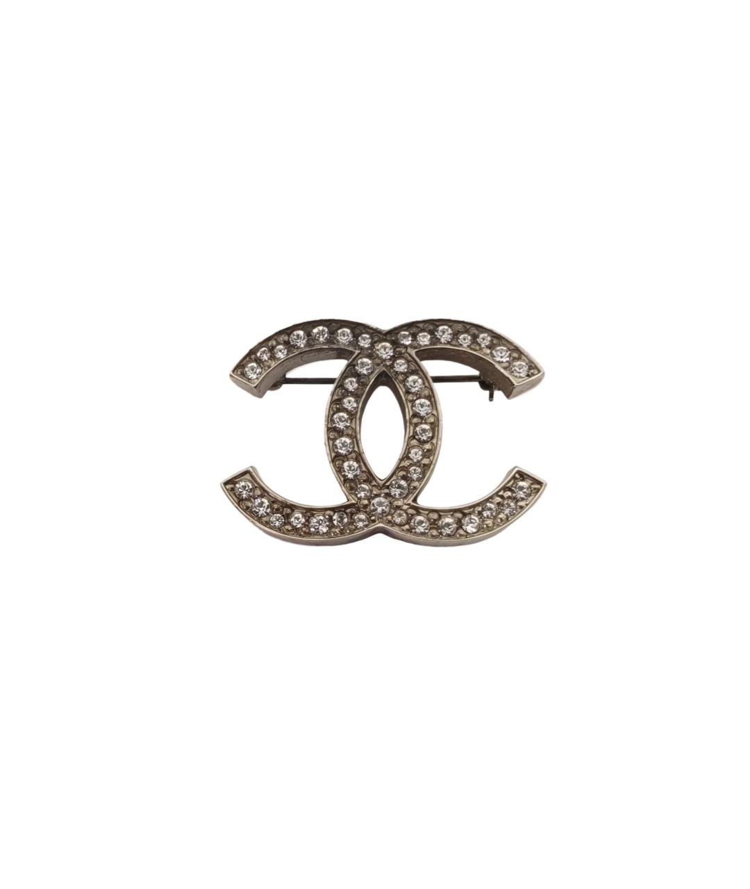 CHANEL Серебряная металлическая булавка / брошь, фото 1