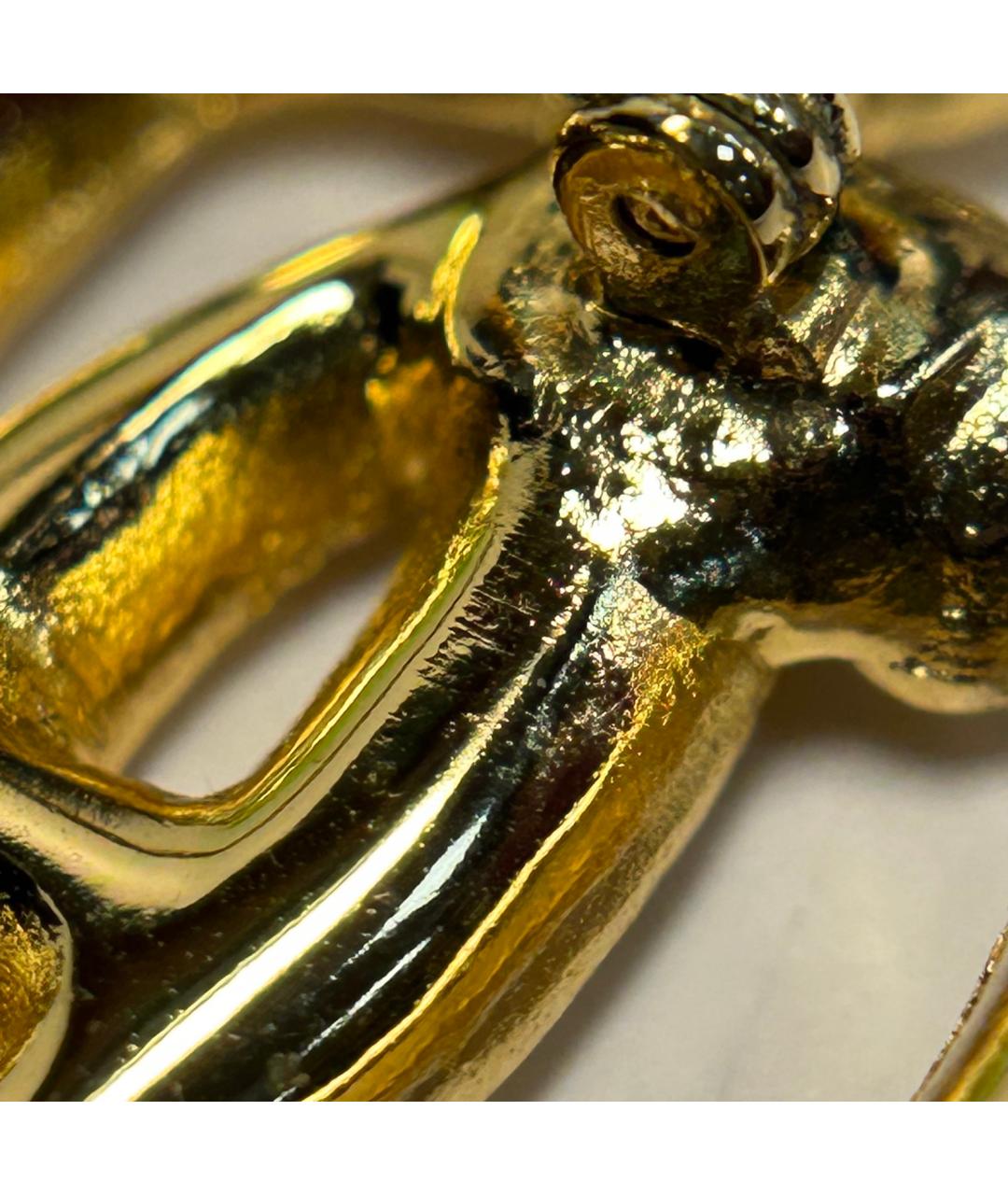 CHRISTIAN DIOR Золотая металлическая булавка / брошь, фото 8