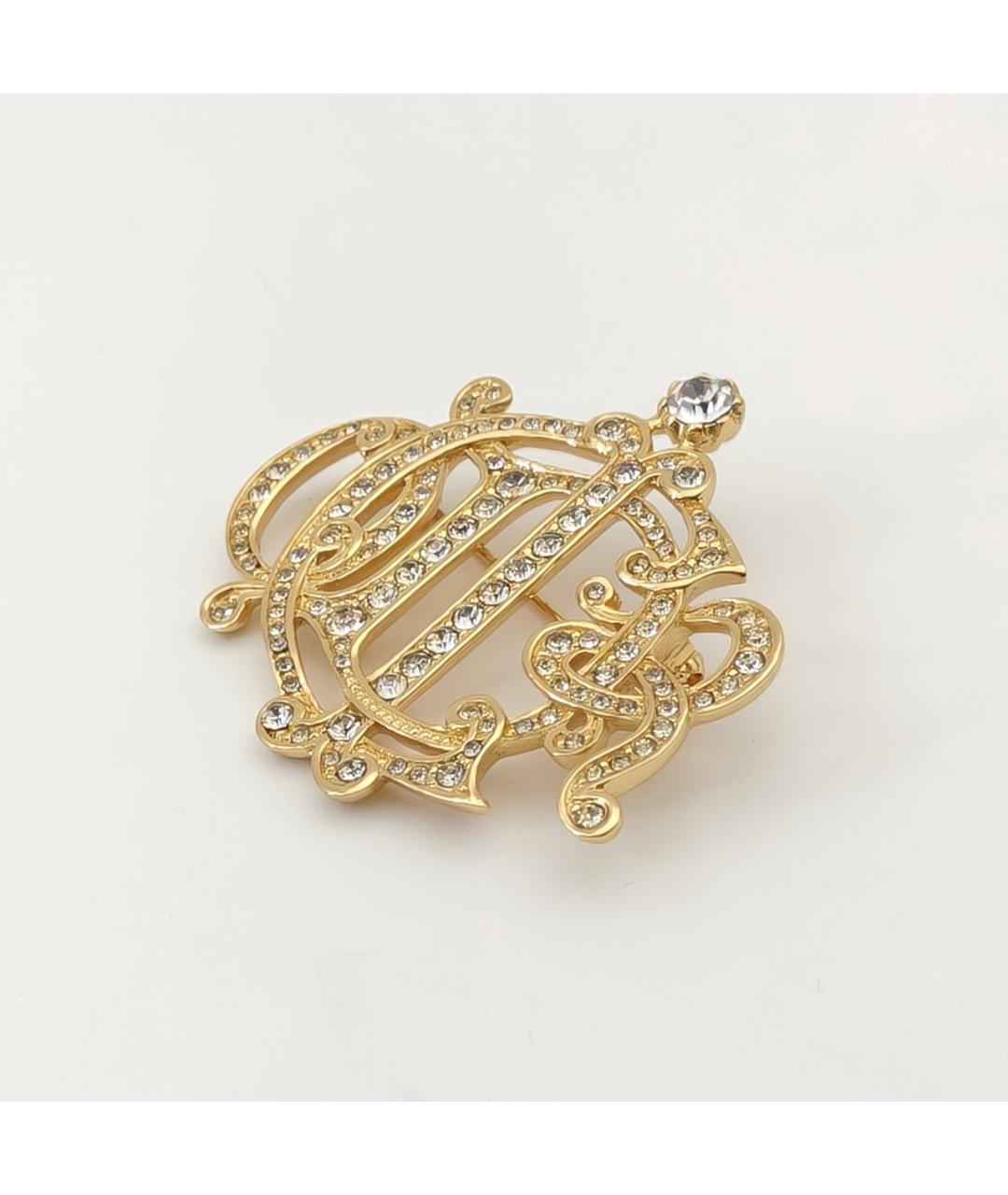 CHRISTIAN DIOR Золотая металлическая булавка / брошь, фото 4