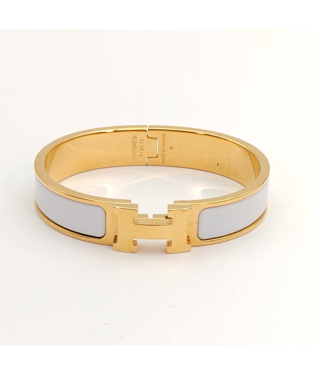 HERMES Серый металлический браслет, фото 3