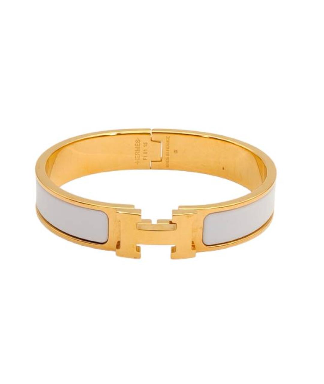 HERMES Серый металлический браслет, фото 10