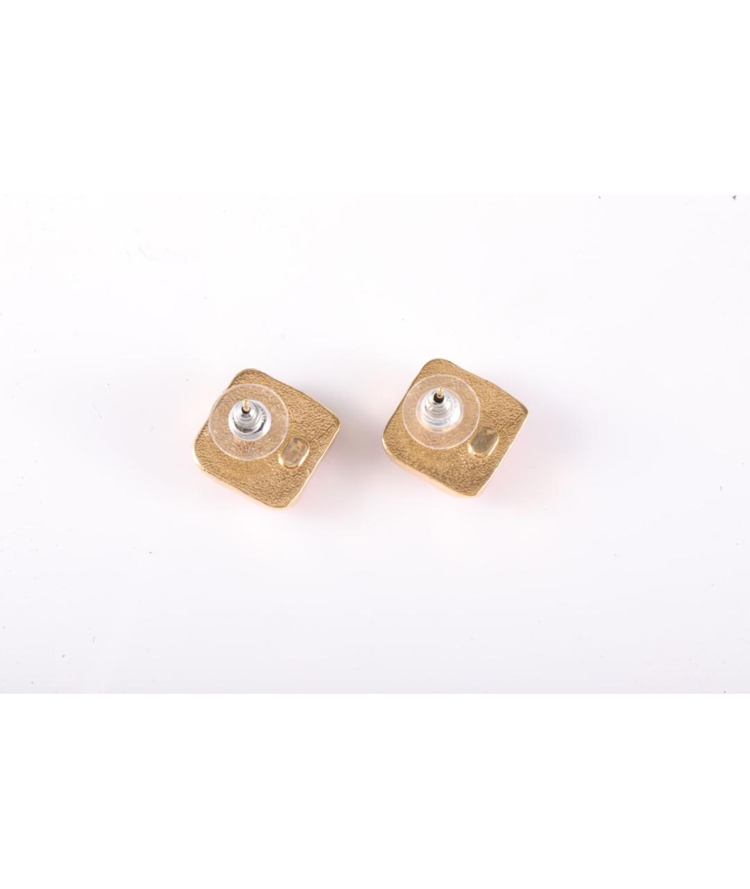 CHANEL Розовые металлические серьги, фото 5