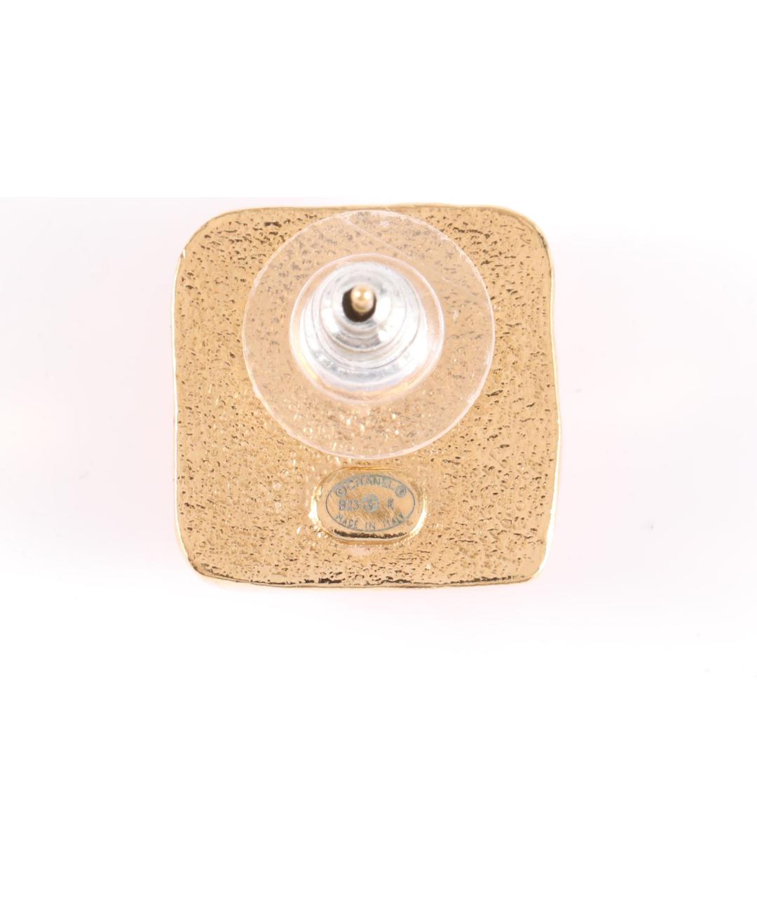 CHANEL Розовые металлические серьги, фото 6