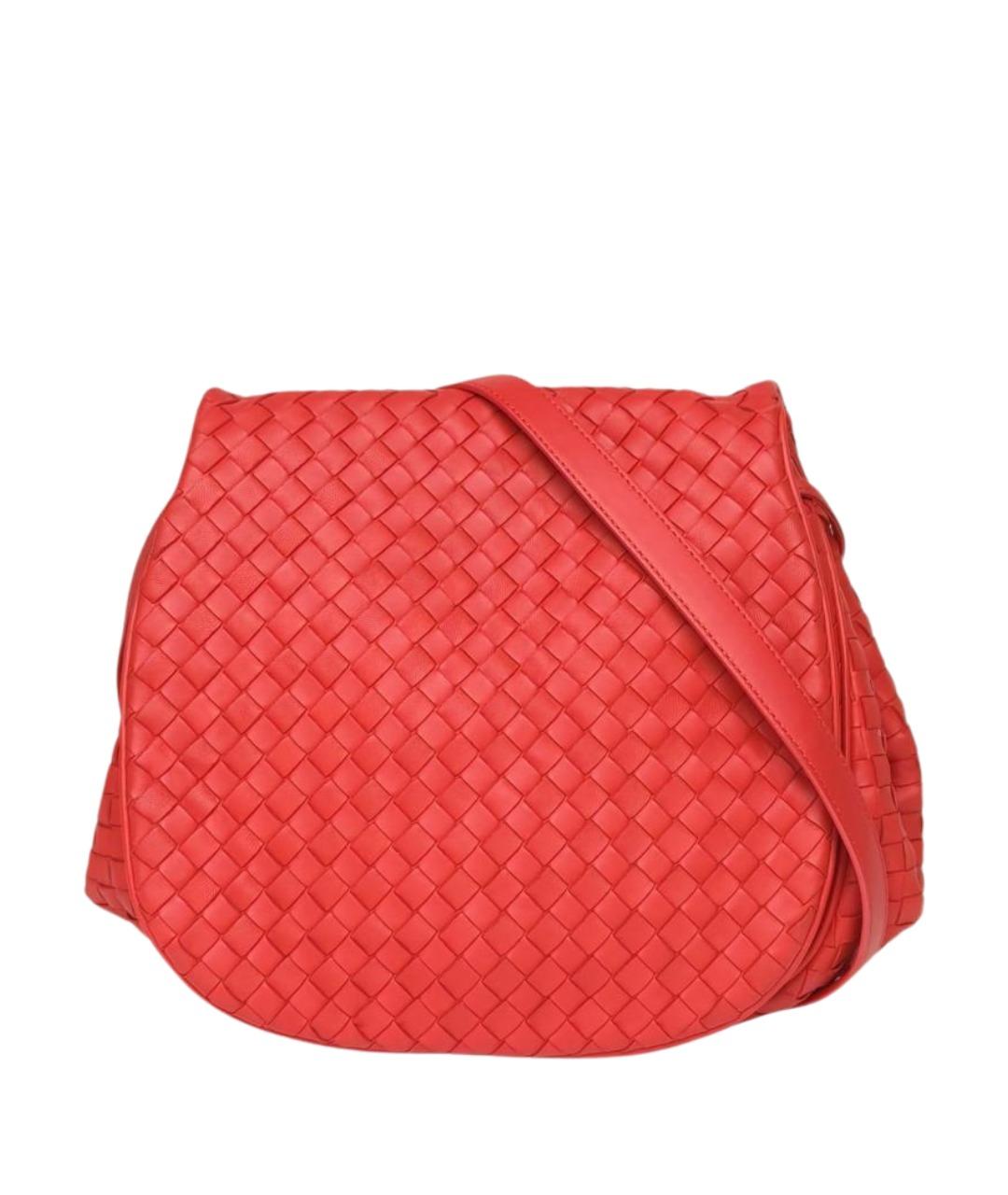 BOTTEGA VENETA Красная кожаная сумка через плечо, фото 1