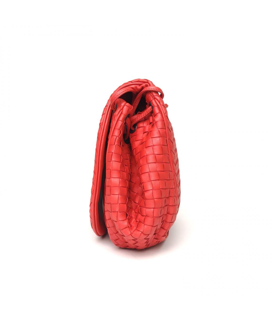 BOTTEGA VENETA Красная кожаная сумка через плечо, фото 3