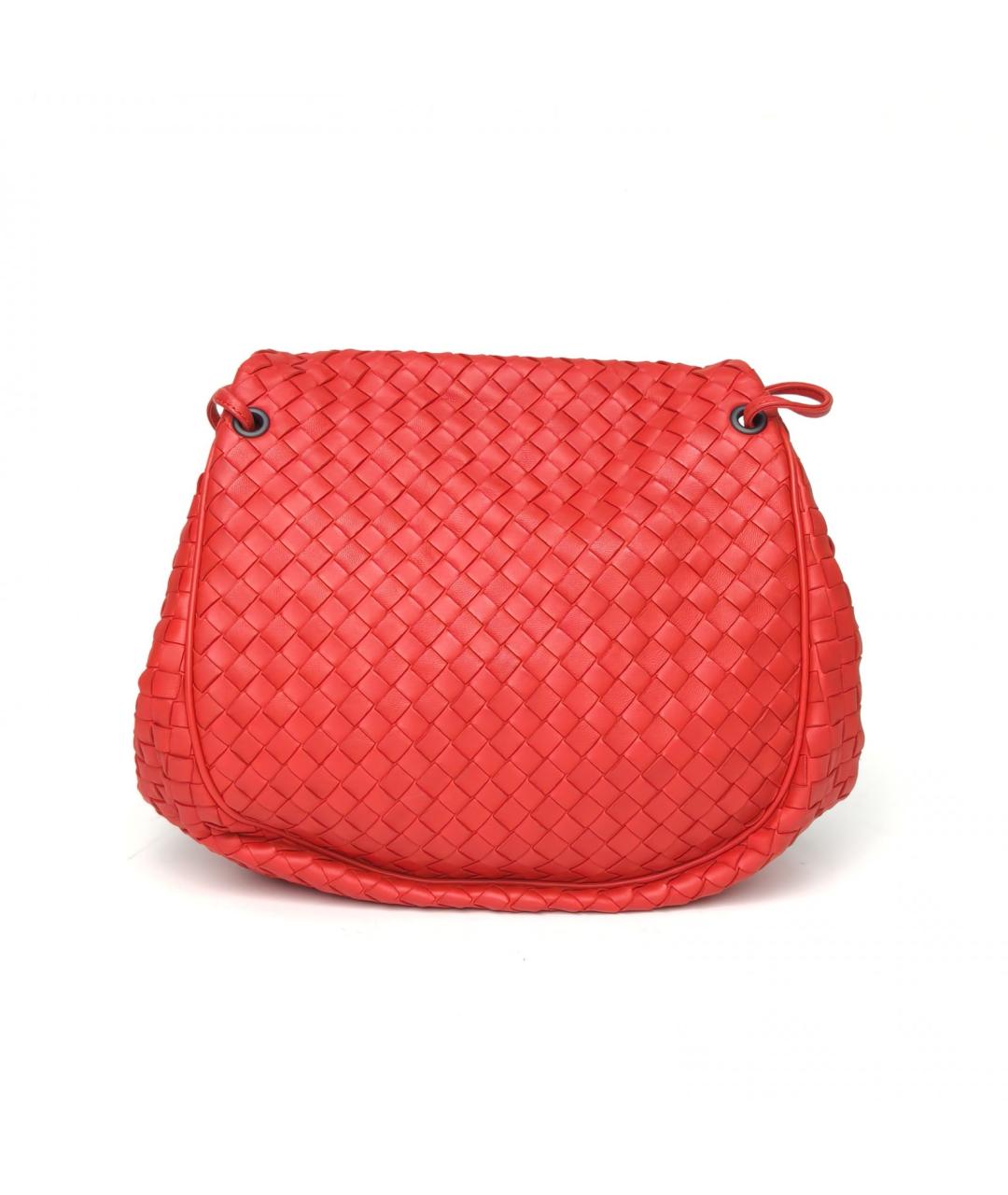 BOTTEGA VENETA Красная кожаная сумка через плечо, фото 4
