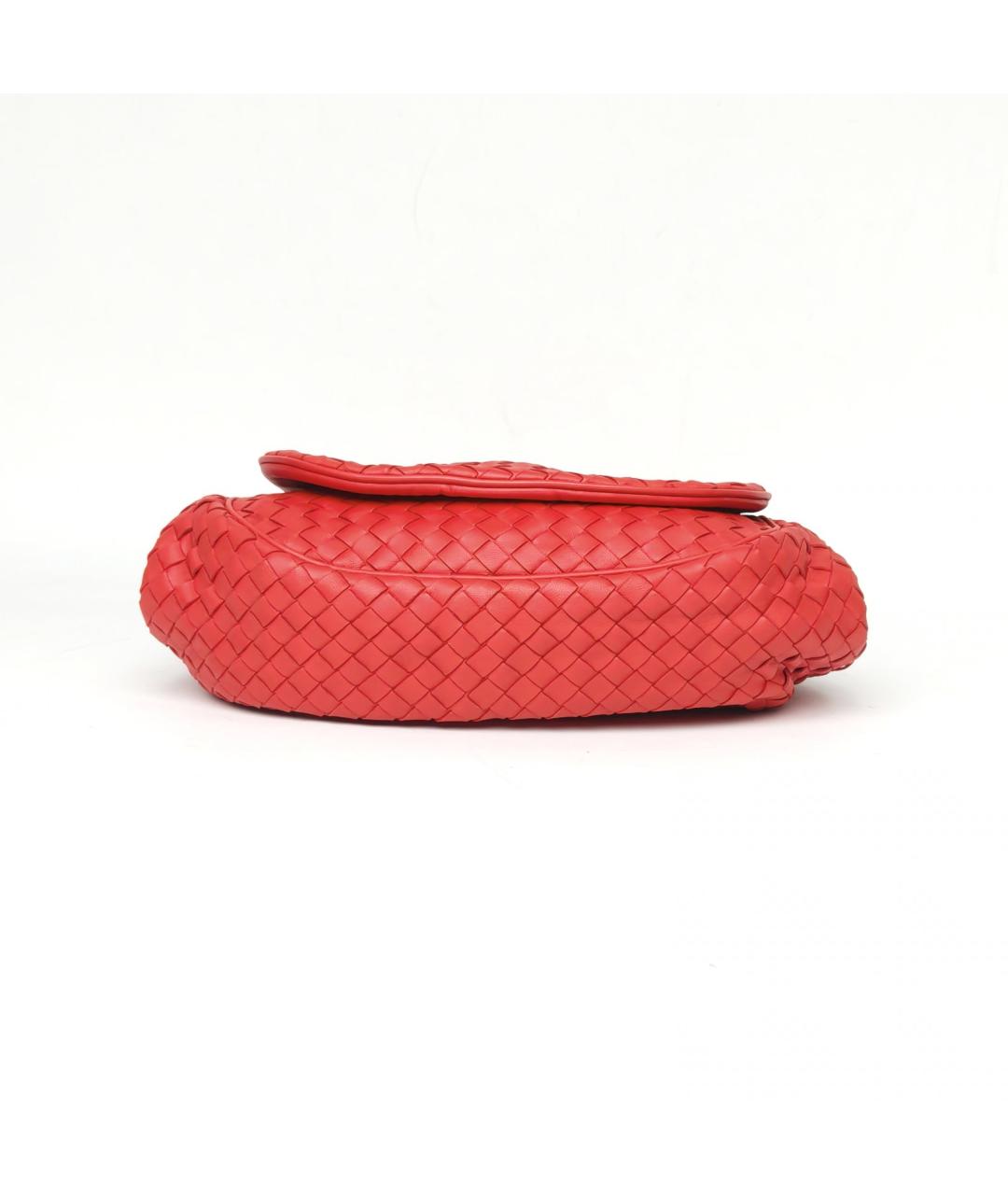 BOTTEGA VENETA Красная кожаная сумка через плечо, фото 6