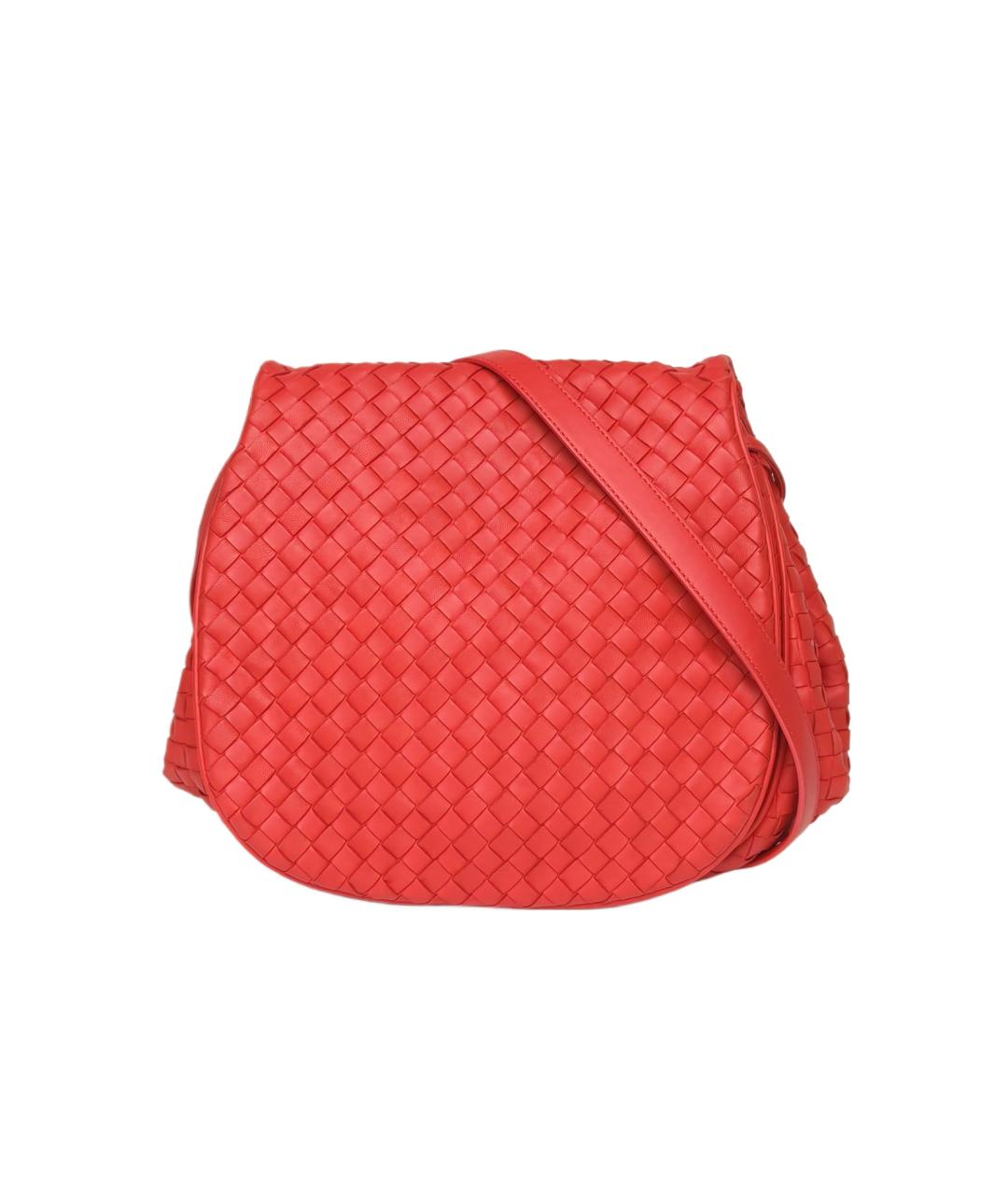 BOTTEGA VENETA Красная кожаная сумка через плечо, фото 10