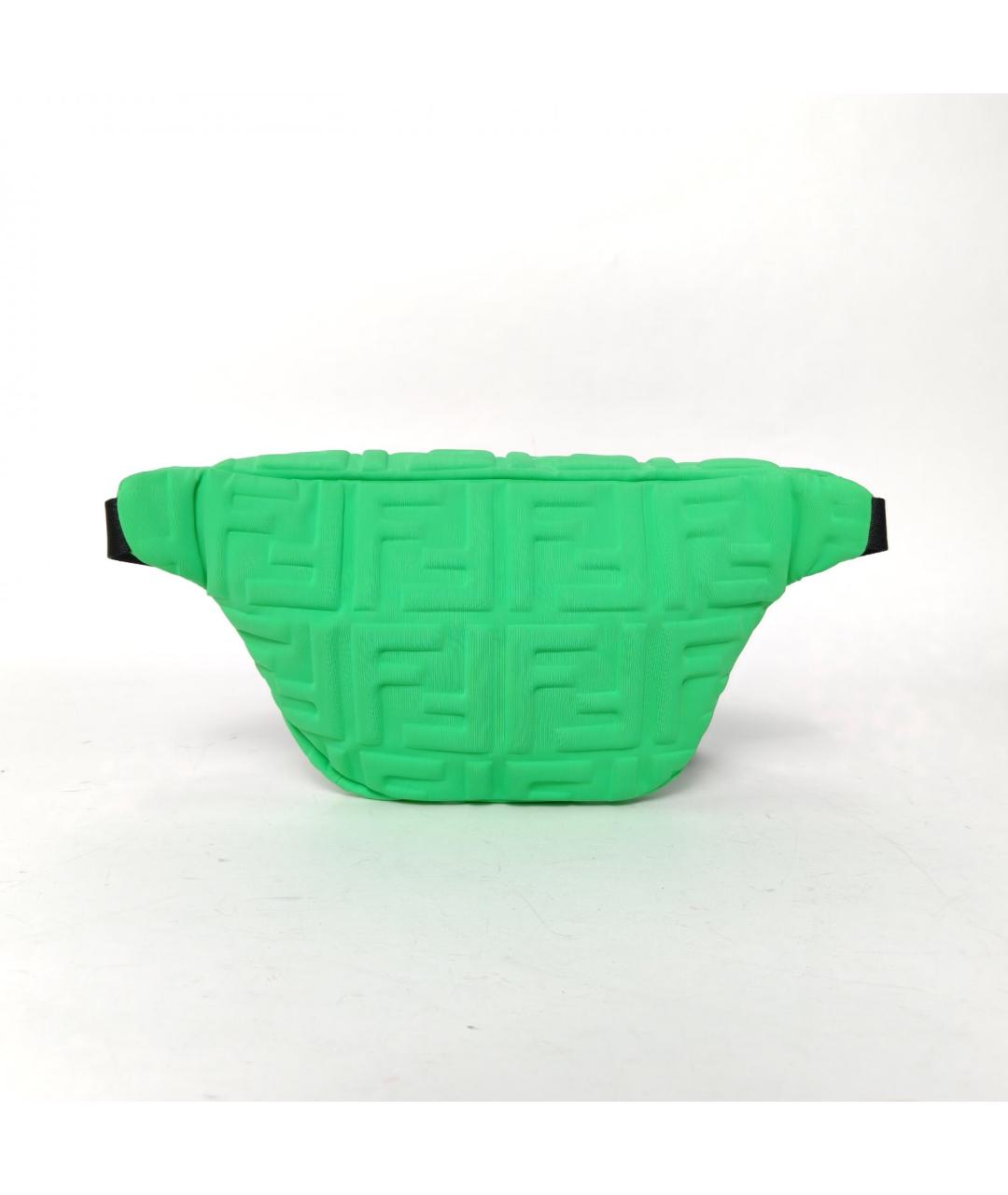 FENDI Зеленая тканевая пляжная сумка, фото 4