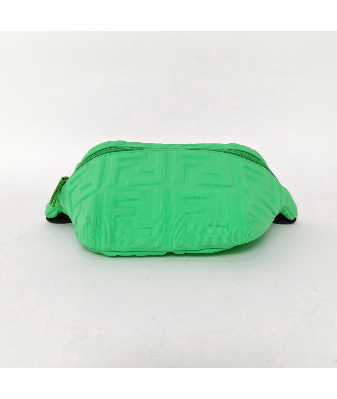FENDI Зеленая тканевая пляжная сумка, фото 6