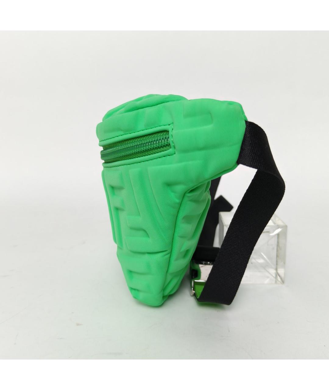 FENDI Зеленая тканевая пляжная сумка, фото 5