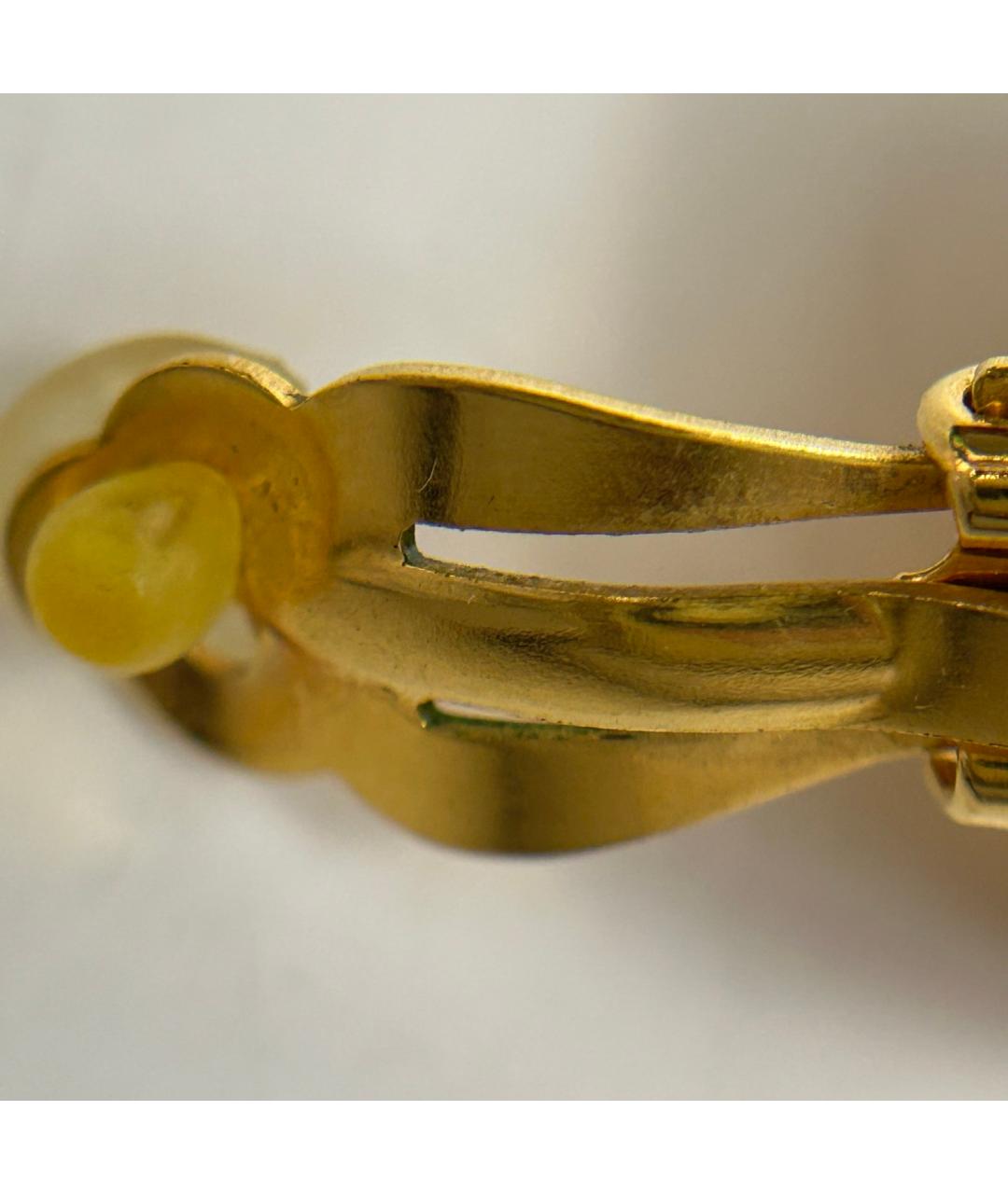 CHANEL Золотые металлические серьги, фото 9