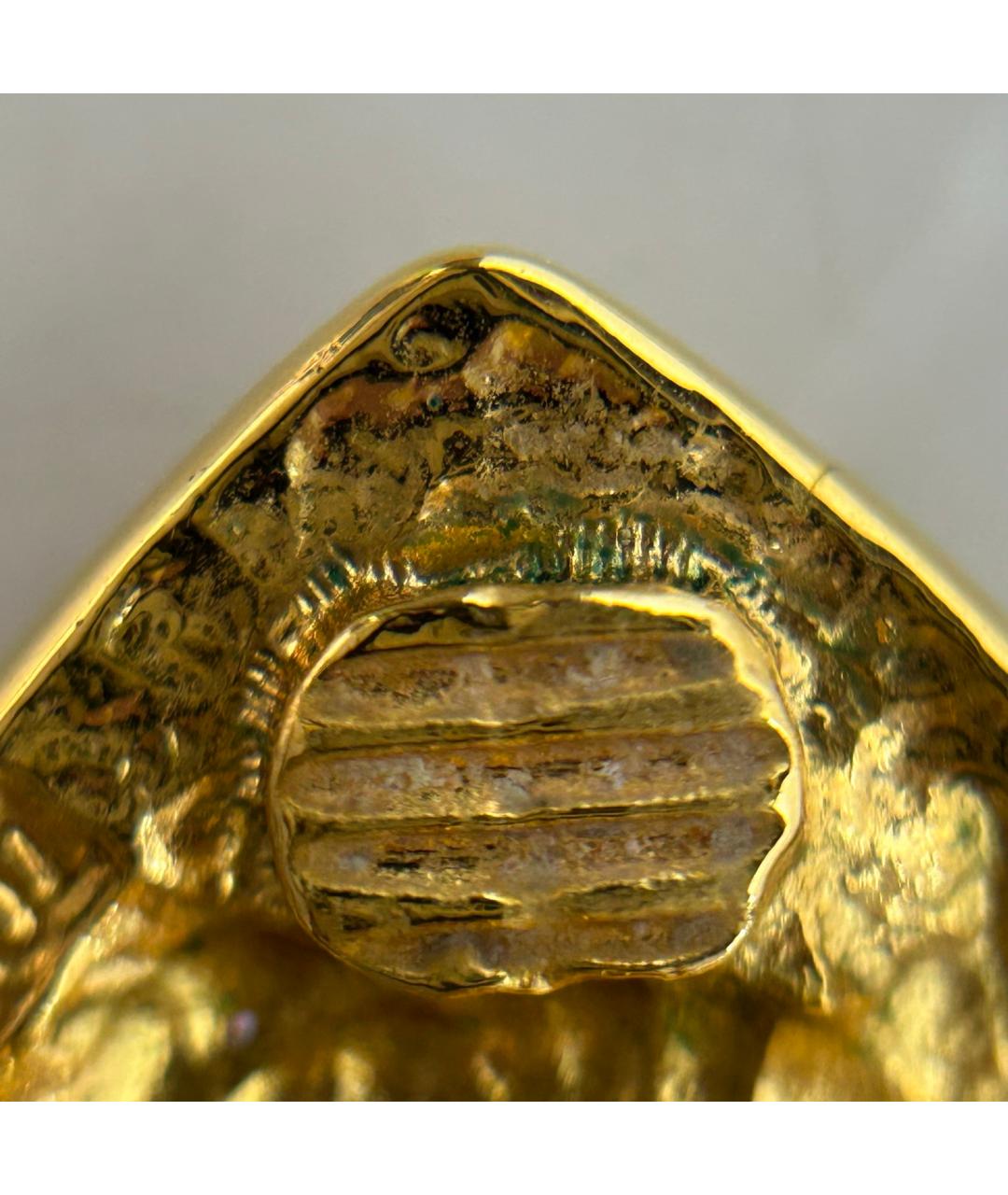 CHANEL Золотые металлические серьги, фото 8