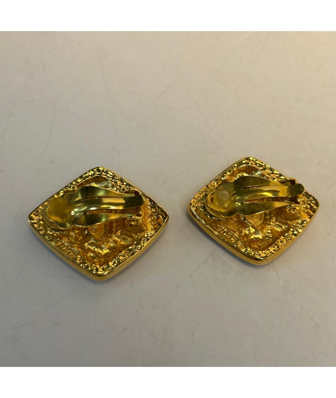 CHANEL Золотые металлические серьги, фото 6