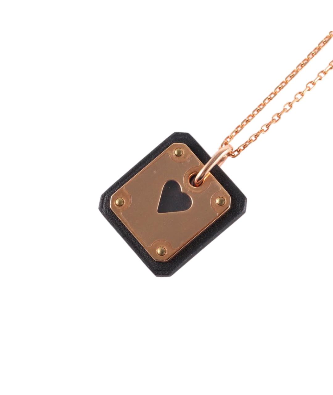 HERMES Золотая металлическая подвеска, фото 3