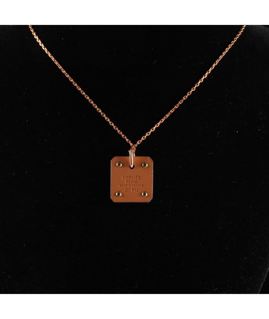 HERMES Золотая металлическая подвеска, фото 7