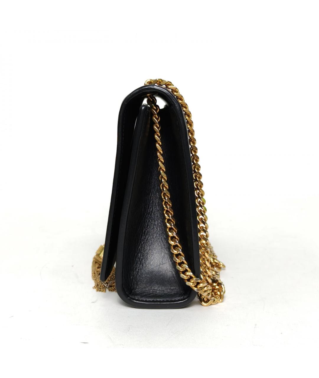 SAINT LAURENT Черная кожаная сумка через плечо, фото 5