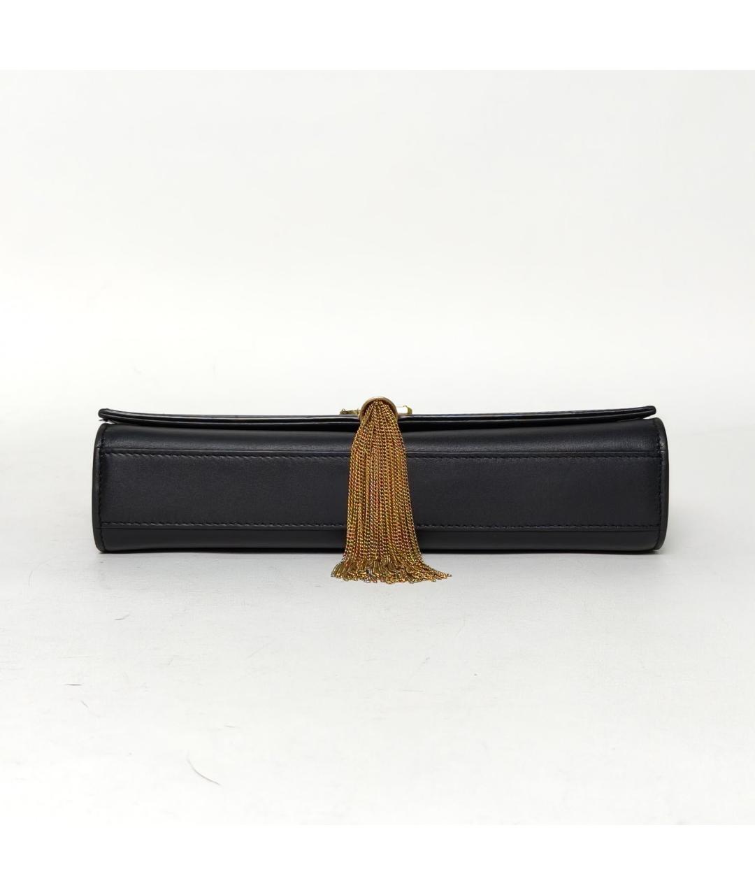 SAINT LAURENT Черная кожаная сумка через плечо, фото 6