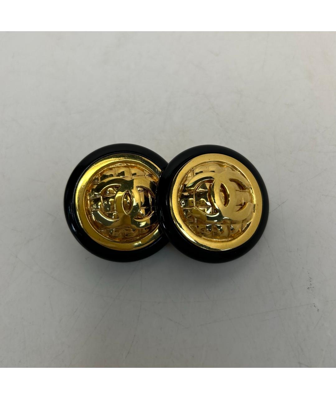 CHANEL Золотые металлические серьги, фото 7