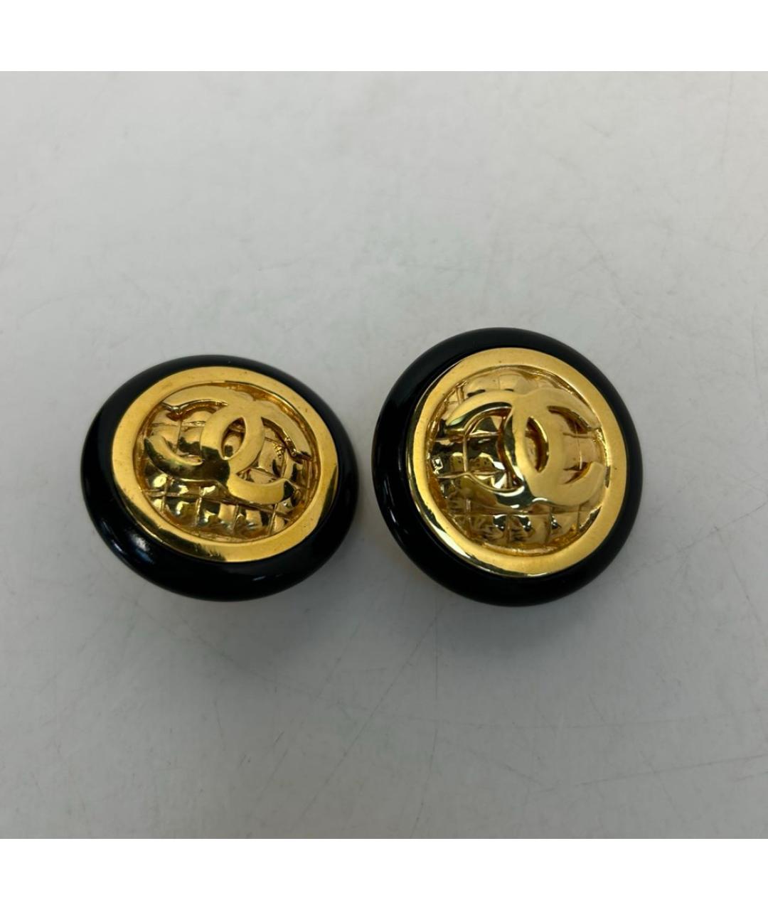 CHANEL Золотые металлические серьги, фото 5