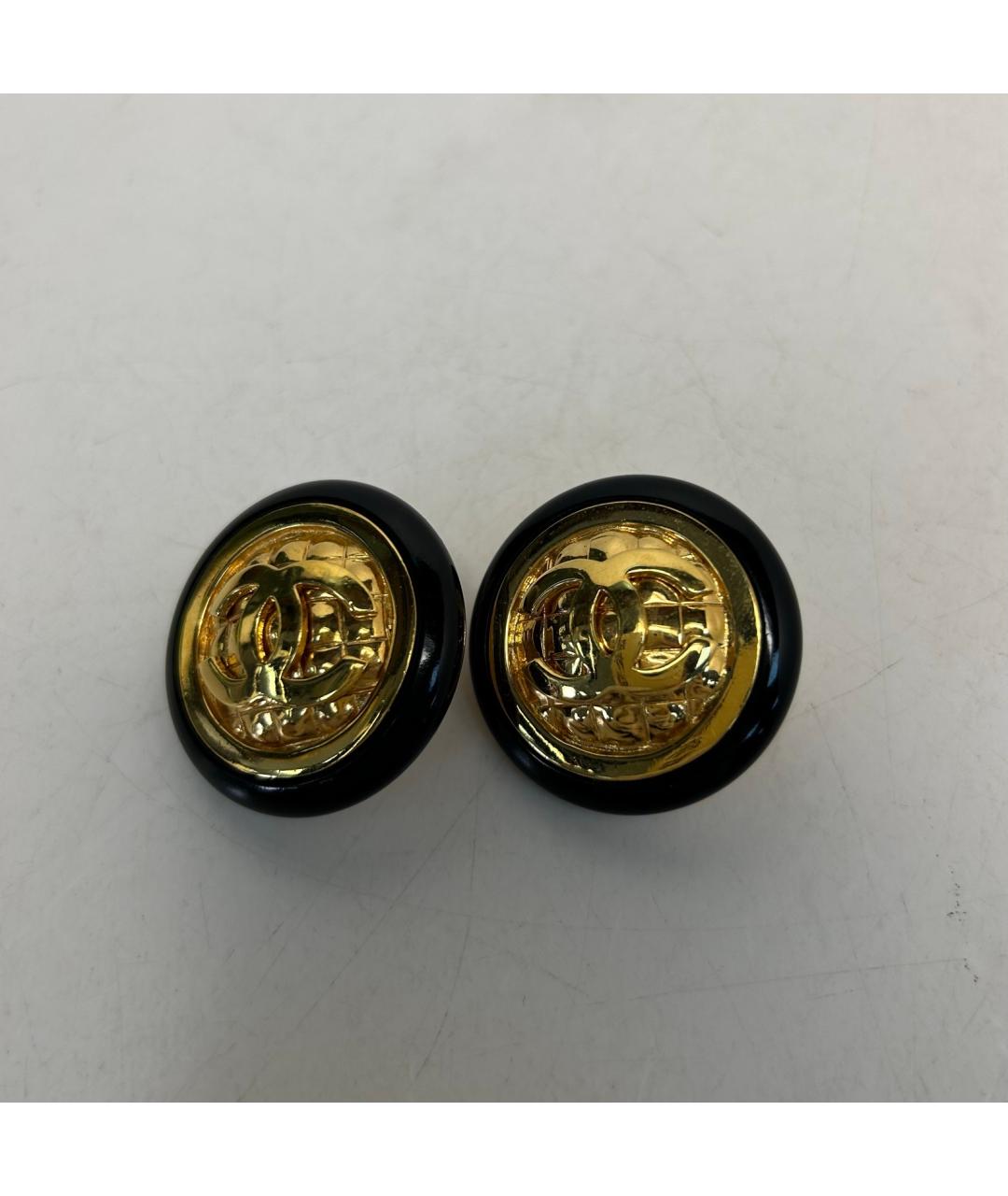 CHANEL Золотые металлические серьги, фото 6