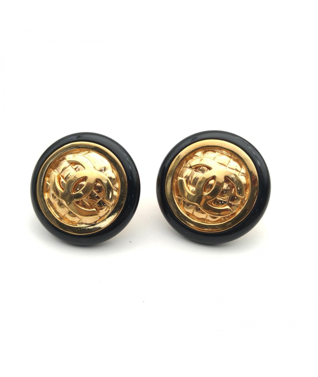 CHANEL Золотые металлические серьги, фото 3