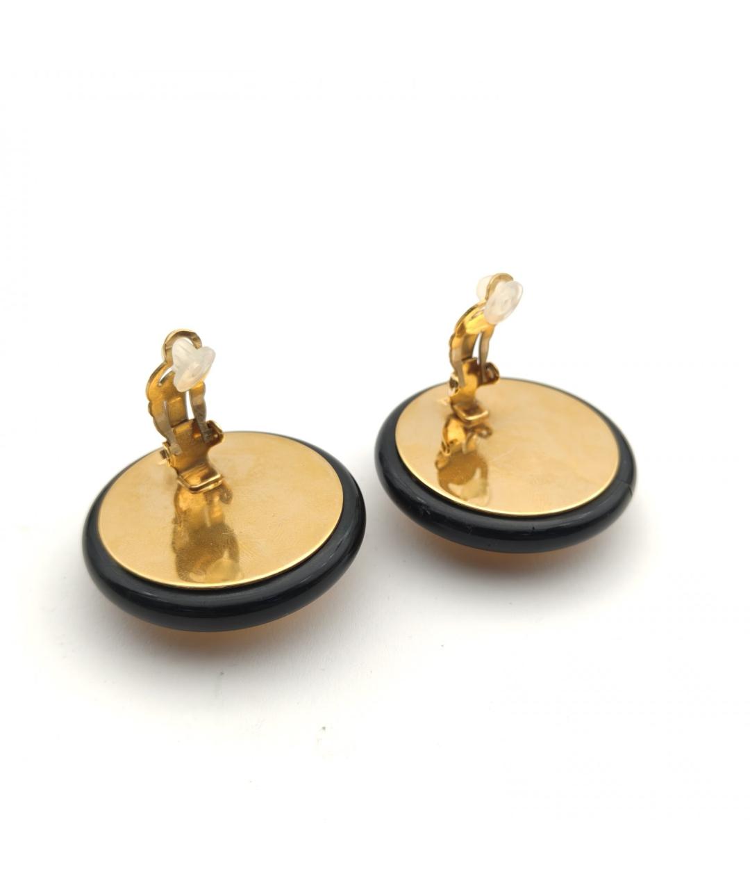 CHANEL Золотые металлические серьги, фото 4