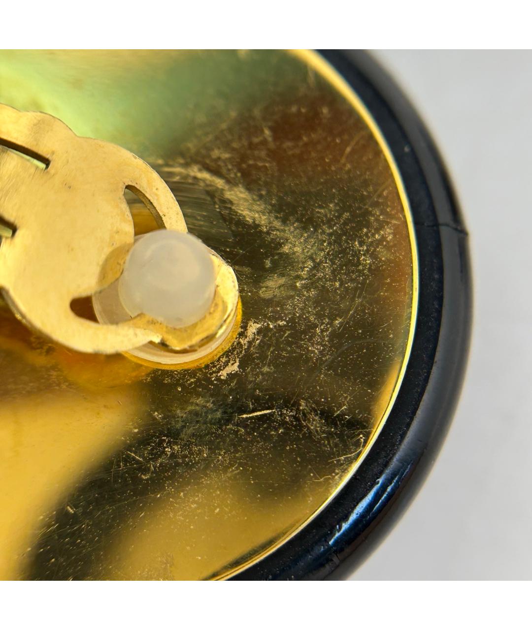 CHANEL Золотые металлические серьги, фото 8