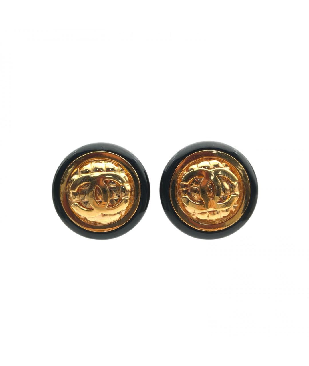 CHANEL Золотые металлические серьги, фото 2