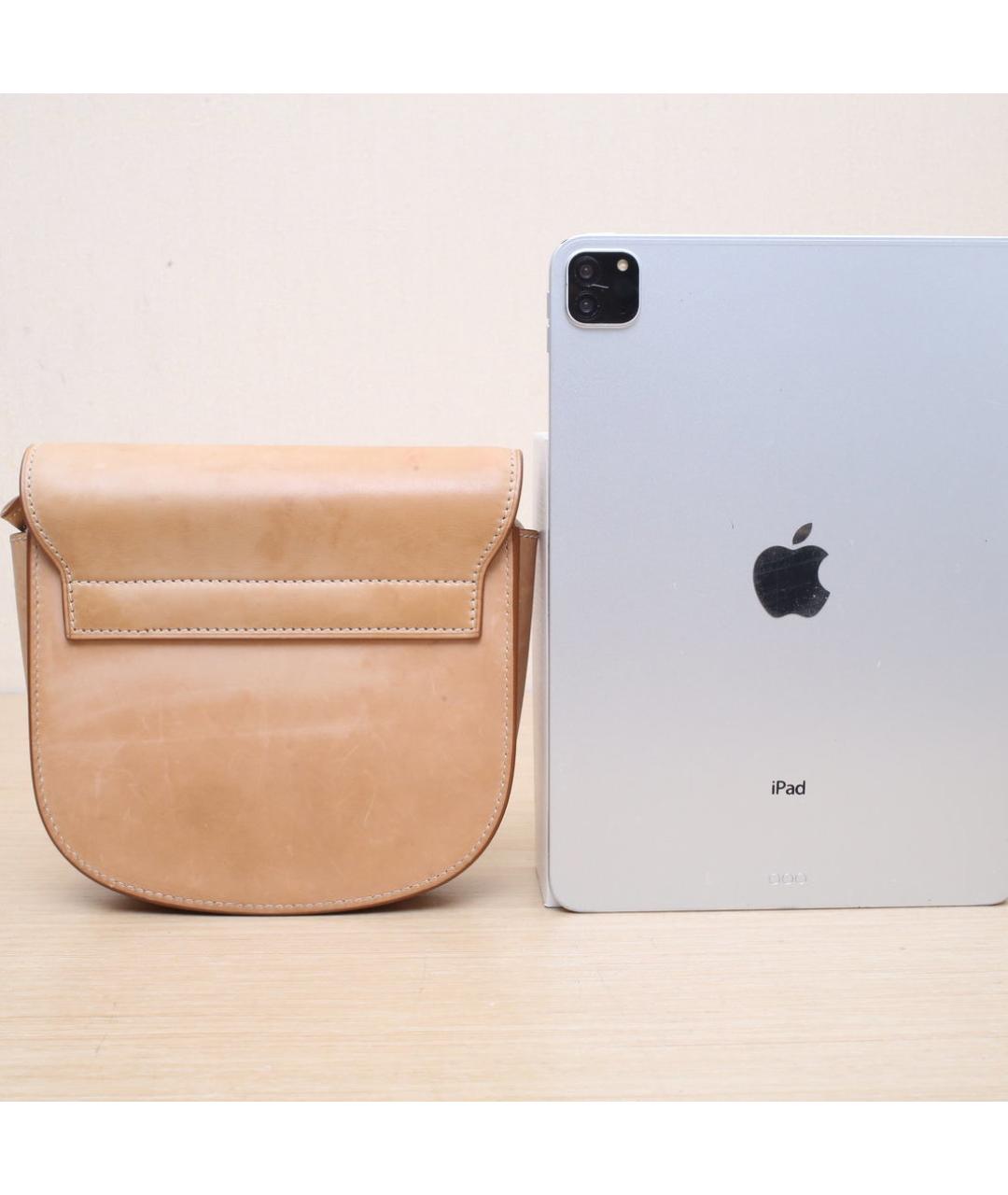 SAINT LAURENT Бежевая кожаная сумка через плечо, фото 6