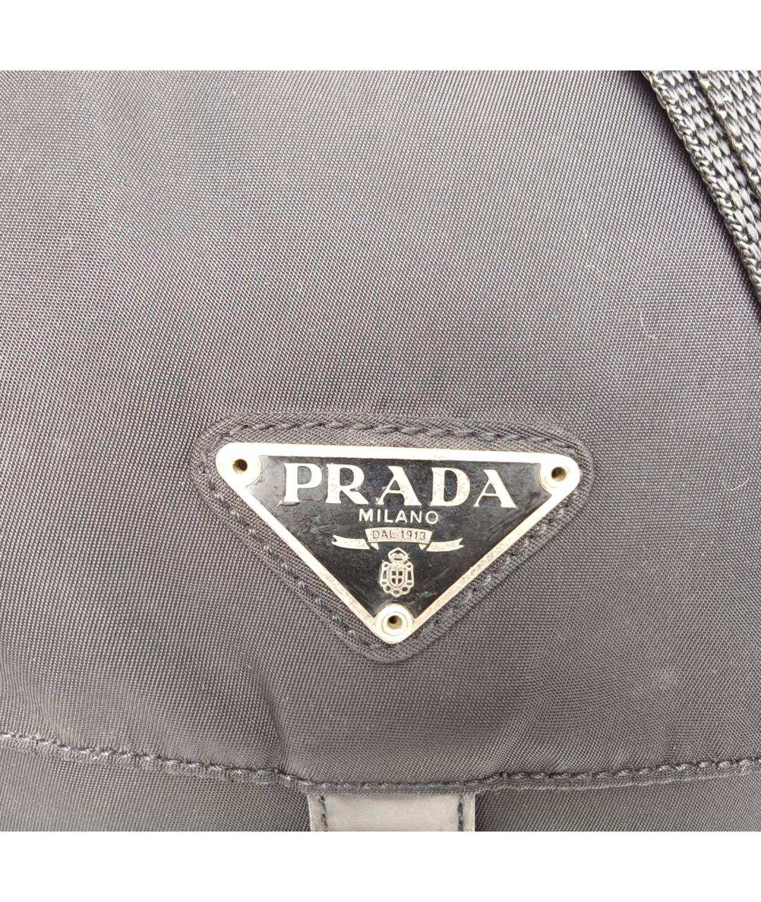 PRADA Черная тканевая сумка на плечо, фото 7