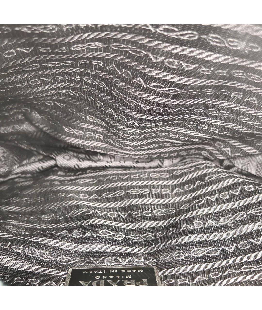 PRADA Черная тканевая сумка на плечо, фото 8