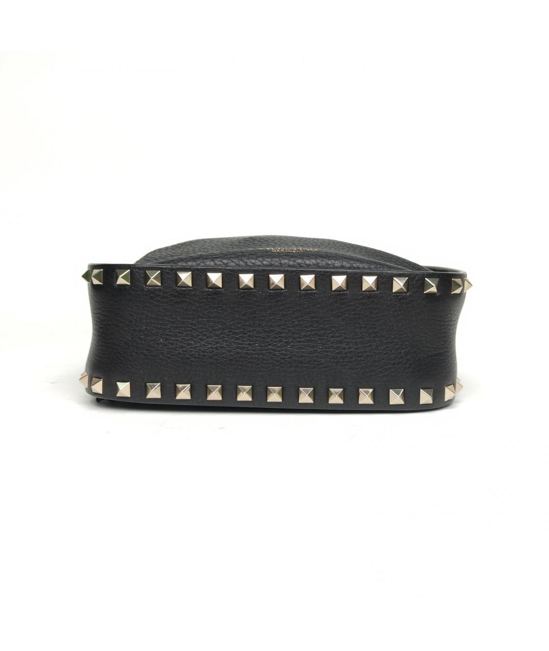 VALENTINO Черная кожаная сумка через плечо, фото 6