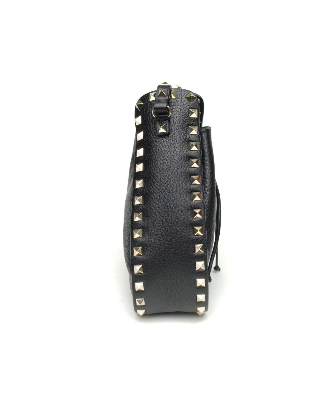 VALENTINO Черная кожаная сумка через плечо, фото 3