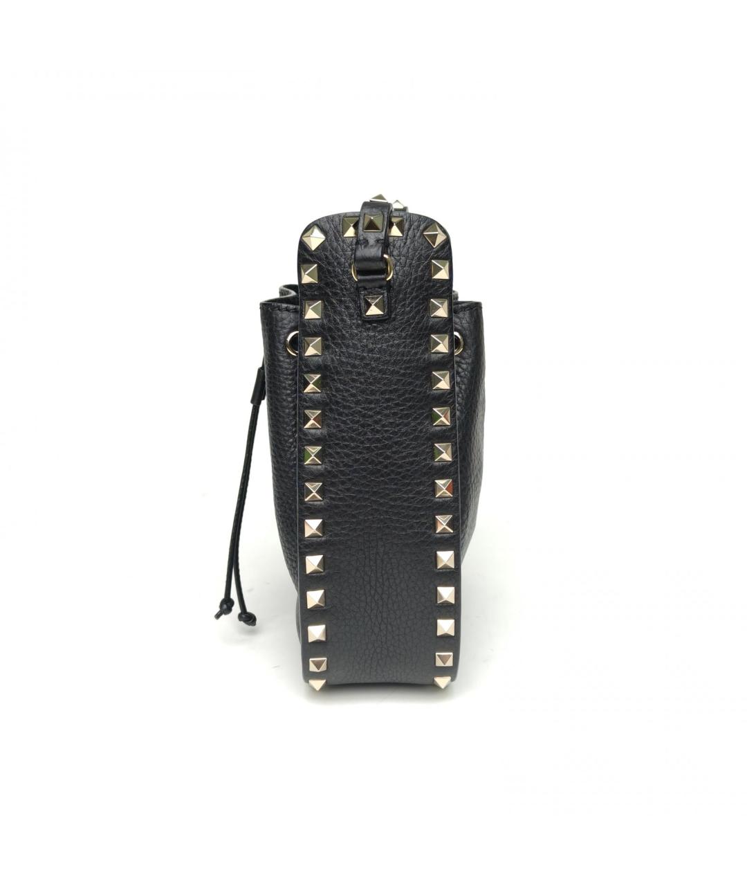 VALENTINO Черная кожаная сумка через плечо, фото 5