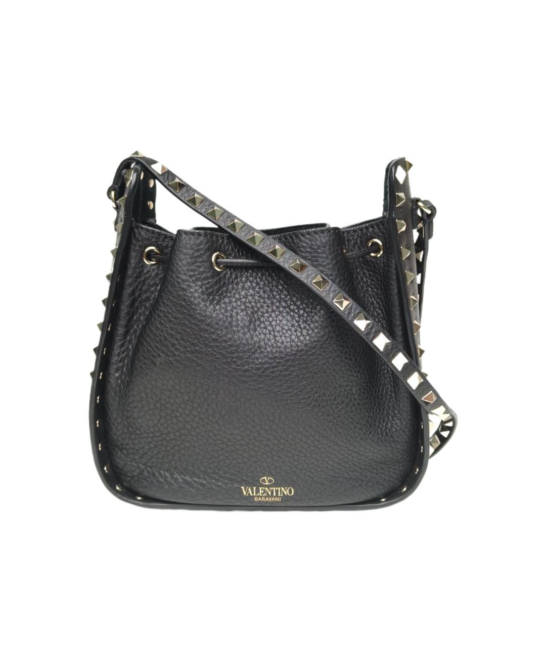 VALENTINO Черная кожаная сумка через плечо, фото 1