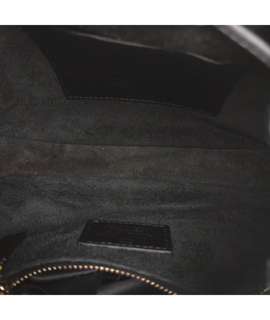 VALENTINO Черная кожаная сумка через плечо, фото 7