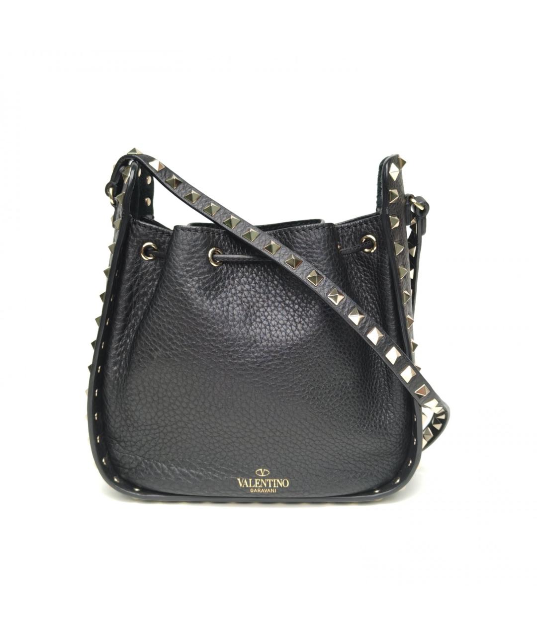 VALENTINO Черная кожаная сумка через плечо, фото 2