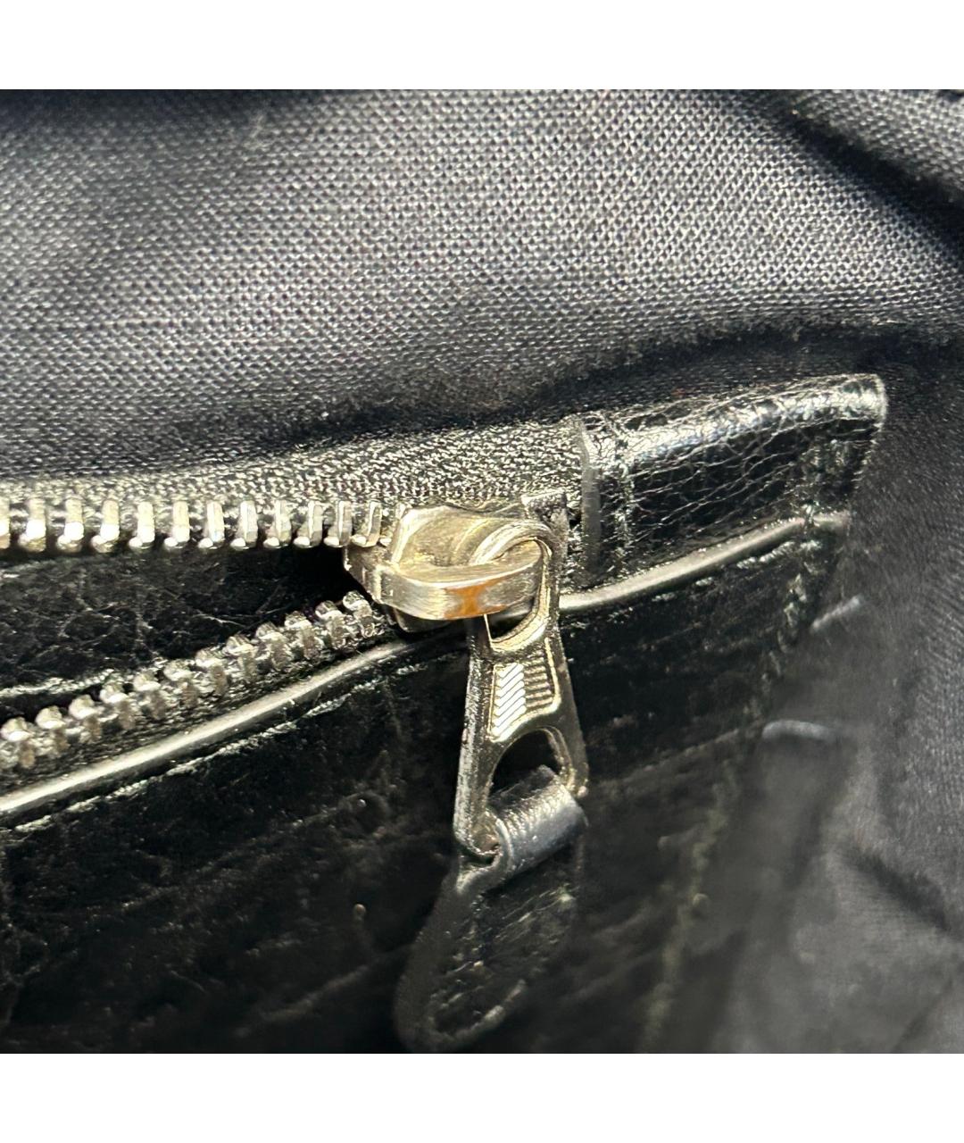 BALENCIAGA Черная кожаная сумка через плечо, фото 9