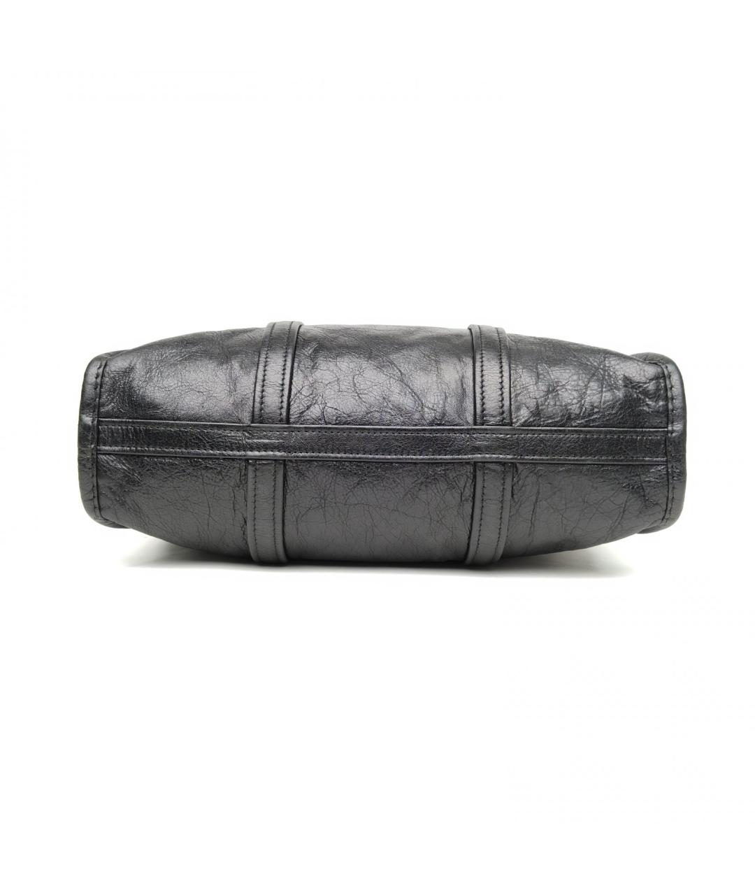 BALENCIAGA Черная кожаная сумка через плечо, фото 6