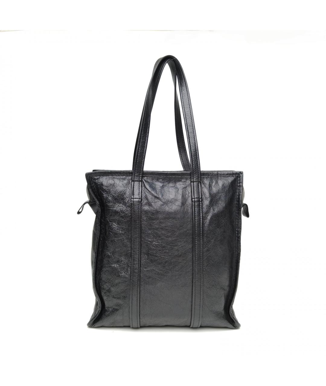 BALENCIAGA Черная кожаная сумка через плечо, фото 4