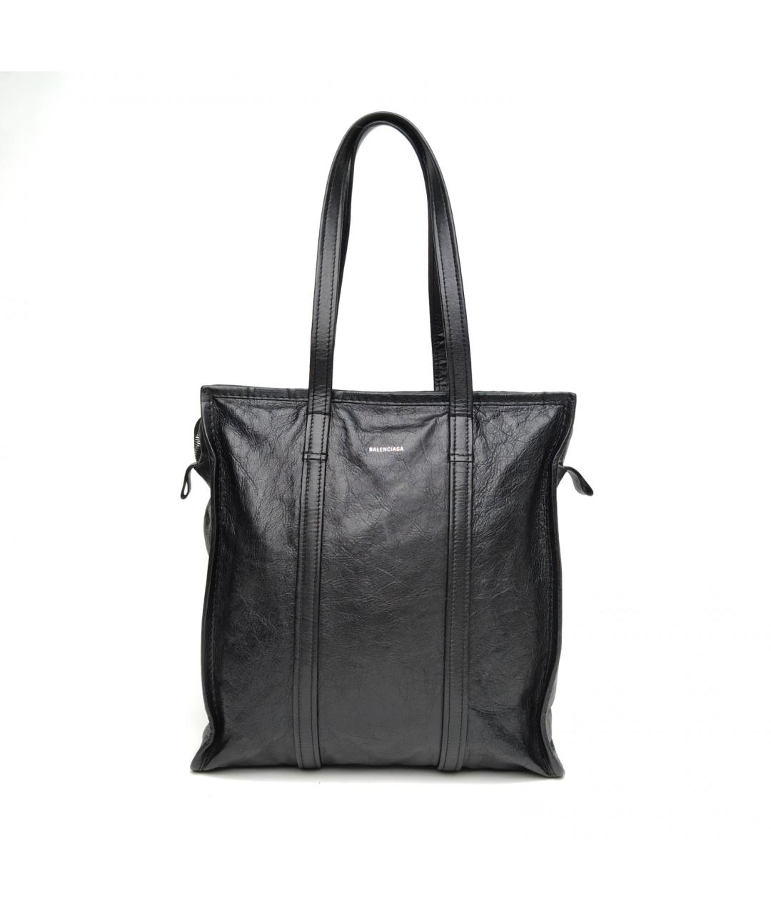 BALENCIAGA Черная кожаная сумка через плечо, фото 2