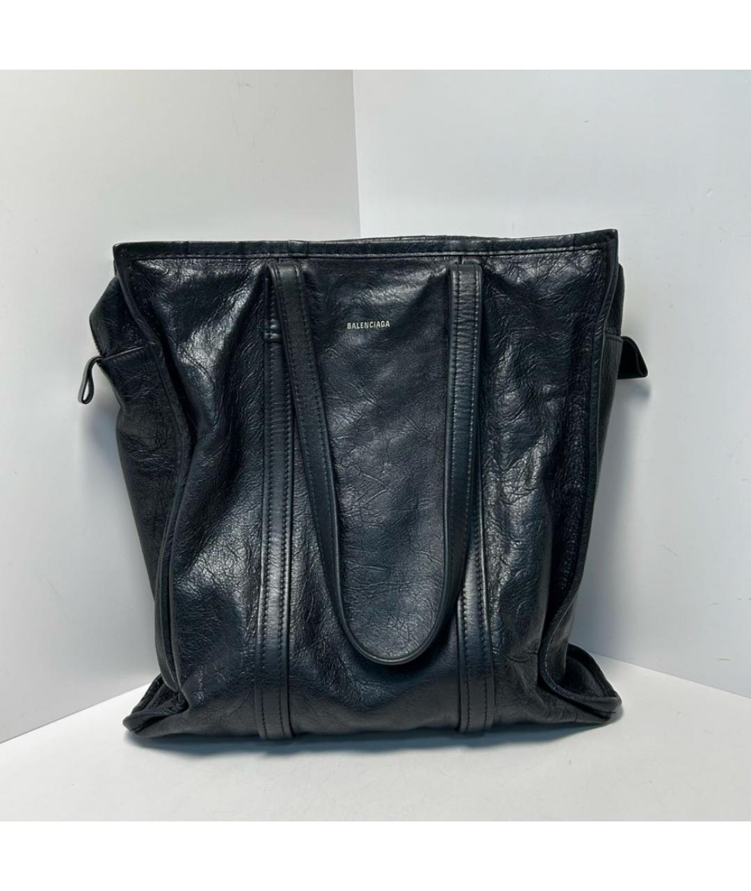 BALENCIAGA Черная кожаная сумка через плечо, фото 8