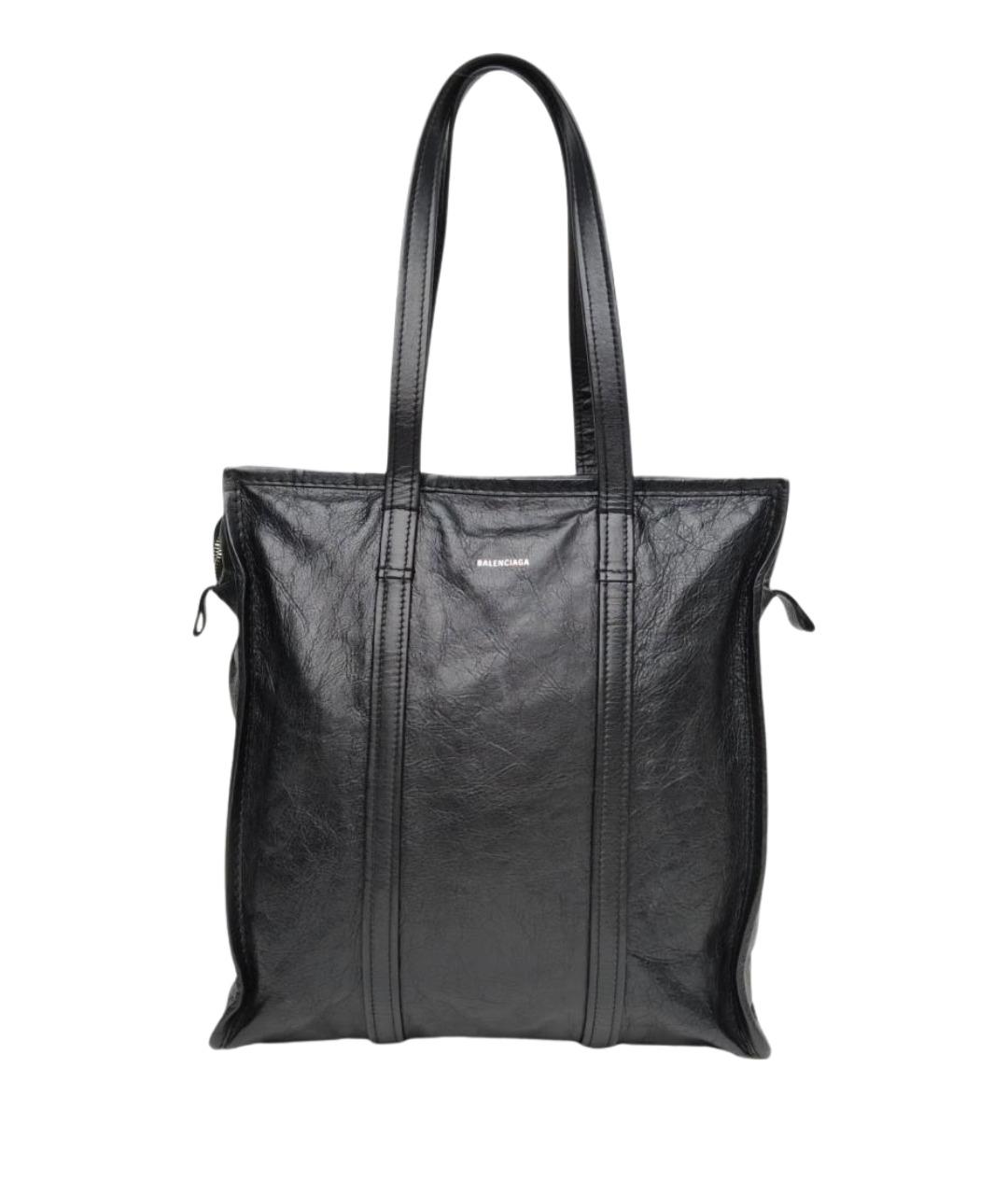 BALENCIAGA Черная кожаная сумка через плечо, фото 1