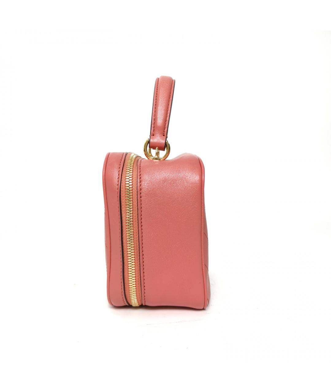 GUCCI Коралловая кожаная сумка с короткими ручками, фото 3