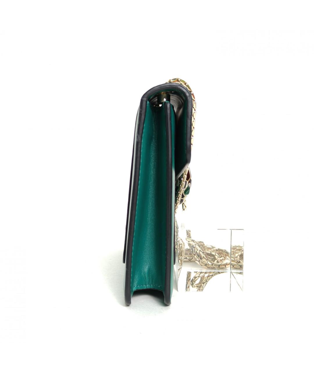BVLGARI Зеленая кожаная сумка через плечо, фото 5